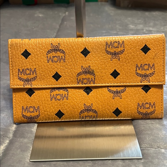 MCM Handbags - MCM Women's Gold Leather Wallet